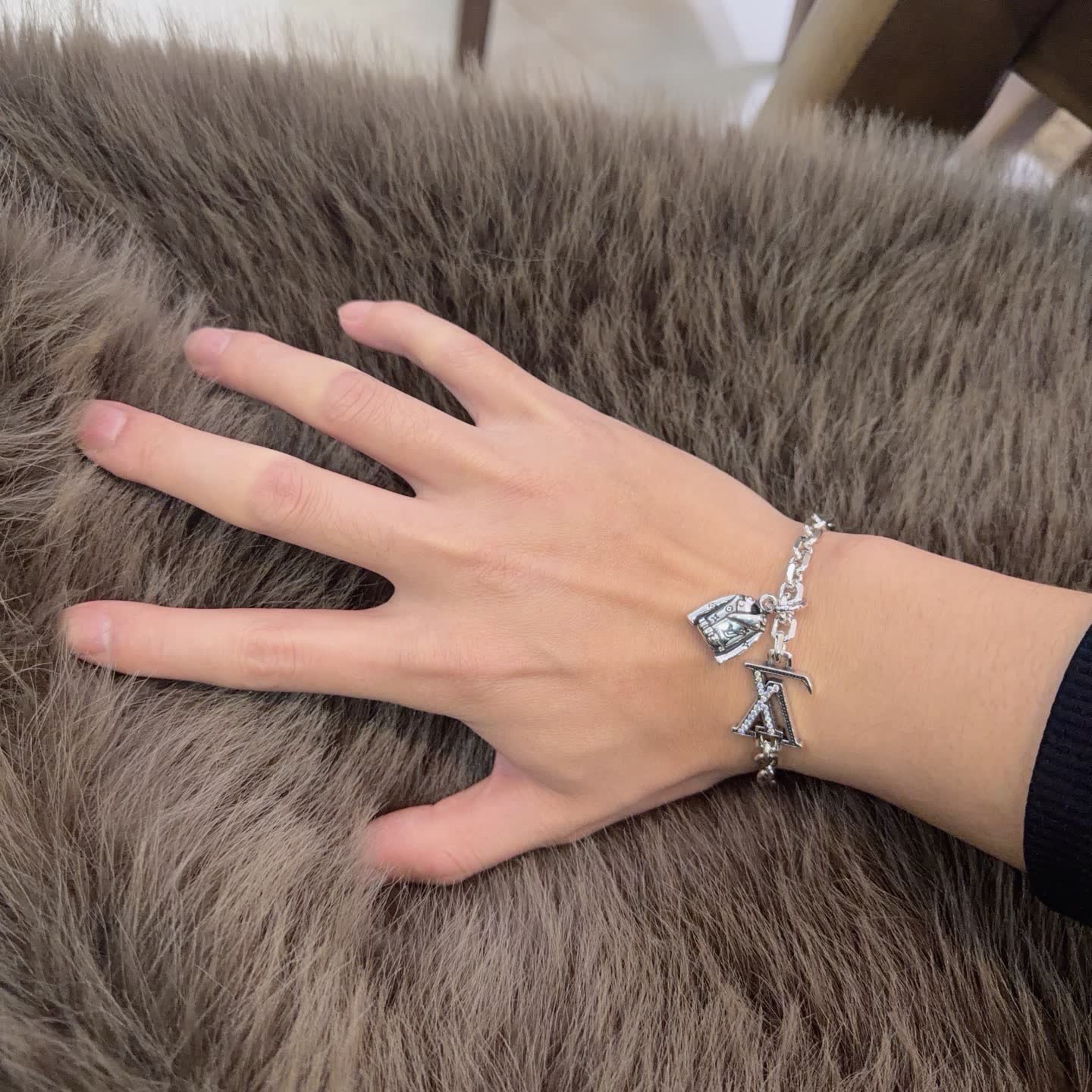Louis Vuitton Silver Charm Bracelet